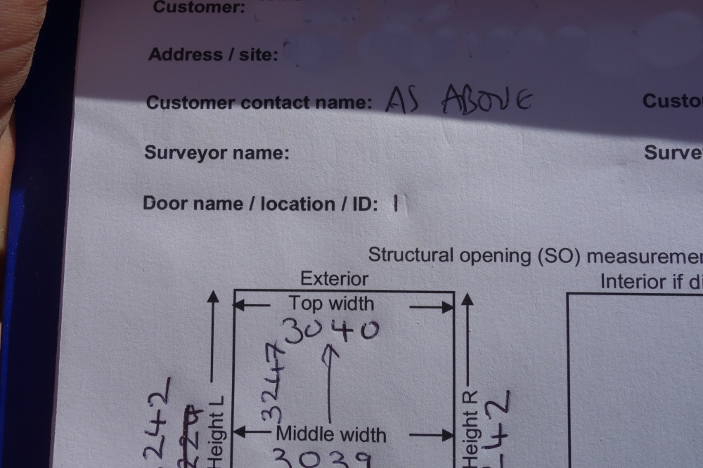 Survey sheet
